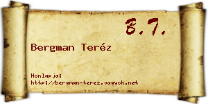 Bergman Teréz névjegykártya